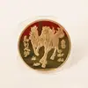 Medalha Comemorativa do Ano do Cavalo Prata Banhada a Ouro Gravada Moeda de Ano Novo Prata Banhada Cavalo do Zodíaco Cavalo do Ano Medalha Comemorativa Evento de Vendas do Clube Pequeno Presente
