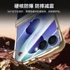 Adecuado para funda de teléfono móvil Samsung Zflip8, Anillo Magnético, Eje Central, Bisagra de Resorte, Carcasa Transparente Electrochapada y Funda Protectora Integrada con Película