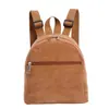 Mochila de veludo personalizada transfronteiriça, cor sólida, bolsa feminina da moda, alto valor estético, mochila pequena simples e versátil