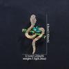 Broche Serie Zodíaco Año de la Serpiente Personalizado Versátil Alfiler para Vestido de Serpiente Aleación Incrustado con Diamantes Serpiente de Bambú Verde Corsage para Vestido de Serpiente