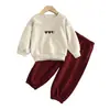 Conjunto Infantil Otoño/Invierno Nueva Llegada: Conjunto de Dos Piezas de Sudadera con Mangas Largas y Pantalones, Moda para Niñas, Cómodo, Versátil, Estilo Coreano