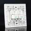 Enchufe de pared de 2 en 2 de dos hilos/cuatro hilos doble para teléfono RJ11 de corriente débil tipo 86 para voz e información telefónica