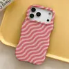 Edição Limitada de Verão Capa de Celular com Padrão de Onda Irregular Colorida para Atacado Capa Protetora Anti-Queda para Iphone16Promax