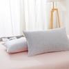 Fundas de almohada de algodón de punto de algodón japonés sin estampado, buena calidad, rayas simples de algodón, algodón Tianzhu individual, un par