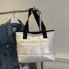 Bolso Tote Grande de Gran Capacidad para Viajes y Uso Diario, Nuevo para Primavera y Verano 2026, Algodón Espacial, Bolso Cruzado de Hombro Retro de Moda Personalizado