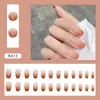 Uñas Postizas Virales de Moda 24 Piezas Estilo Francés Nuevas Uñas Postizas Degradadas
