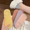 Calcetines Tobilleros Finos de Verano para Mujer, Calcetines Dopamina de Color Sólido de Corte Bajo Invisibles, Calcetines Transpirables sin Costuras para Mujer
