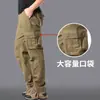 Pantalones de Trabajo de Algodón Puro Transfronterizos 2026 para Hombre, Corte Holgado, Talla Grande, Pantalones Casuales, Marca de Moda, Pantalones Largos Multibolsillos, Pantalones de Trabajo