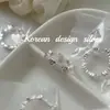 Anillo de Empalme Corazón Zircón Rosa Dulce S925 Plata de Ley Joyería de Plata Diseño de Nicho Namdaemun Corea del Sur para Mujeres con Elegante