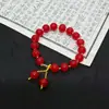 Pulsera de ágata de imitación de alta calidad, pulsera de cuentas redondas, producto promocional para atraer clientes en atracciones turísticas y tiendas en línea, joyería de fábrica de Yiwu
