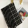 Cachecol Xadrez Imitação de Caxemira para Outono e Inverno Feminino Estudantes, Versátil Estilo Britânico Retrô Estilo Coreano Estilo Casal Cachecol de Uso Duplo