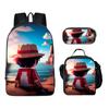 Mochila Escolar Infantil Dibujos Animados Amazon Frontera Blox Fruta Set de Tres Piezas Mochila Escolar Lonchera Estuche