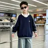 Ropa de Otoño para Niños Sudadera Estilo Primavera y Otoño 2026 Nuevo Estilo Artículo Popular de Moda de Este Año Niños Grandes Otoño Camisa Polo Superior Niño
