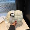Riñonera Cuadrada a Cuadros Transfronteriza Bolsa de Cintura Bolsa de Burbujas Japonesa y Coreana Moda Bolsa de Algodón Plumas Bolso Cruzado Pequeño para Ciclismo Deportivo