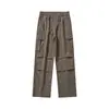 Pantalones de paracaidista plisados de secado rápido estilo americano para hombre, nueva marca de moda primavera/verano 2026, pantalones casuales rectos finos, pantalones tácticos de trabajo