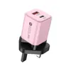 Cargador de Teléfono Móvil Europeo y Americano Macarrón Nuevo A+C Transfronterizo Cabeza de Carga Rápida de Doble Puerto Estándar Británico Qc3.0+Pd38W