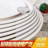 Plato de melamina con forma de disco de imitación de porcelana, plato redondo de plástico blanco, plato plano, plato de comida rápida, plato de buffet comercial.
