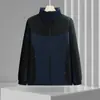 Algodão para baixo combinação de cores gola alta estilo de formação integrada roupa de assalto peça única integrada com forro de fleece conjunto roupa de assalto logotipo de impressão