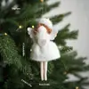 Nuevo colgante de ángel de peluche navideño transfronterizo, muñeca linda, regalo para niños, colgante de decoración navideña