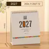 Calendário de Mesa Simples 2027 Personalização com Impressão de Logo Notas Simples Calendário de Check-in Diário Presente para Funcionários Corporativos
