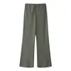 Roupas femininas transfronteiriças 2026 nova moda europeia e americana slim fit com recortes manga curta gola redonda conjunto de camisa + calça longa para mulheres M6060