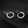 Patrón Tangcao rosa azul diamante hebilla de oreja pendientes de mujer estilo ins diseño de nicho sentido de diseño de moda exquisito moderno todo-partido joyería para la oreja