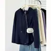 Chaqueta con capucha simple ajustada de talla grande para primavera 100 kg Sudadera informal para mujer 9565