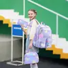 Nova Mochila Escolar Transfronteiriça para Meninas do Ensino Fundamental e Médio, Mochila Leve e Redutora de Carga, Conjunto de Três Peças para Estudantes, Mochila, Amazon