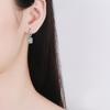 Aretes de Diamantes Moussaint Moda Elegante Plata Esterlina 925 Corte Redian Joyería para la Oreja para Mujer Aretes de Joyería con Sentido de Alta Gama