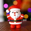 Decoración para Pastel Árbol de Navidad 2025 con Deseos, Figura Tridimensional de Santa Claus, Vela de Estrella de Cinco Puntas, Lazo, Adorno para Insertar