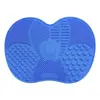 Esponja de Silicone Personalizada para Limpeza de Maquiagem Apple com Ventosa Ferramenta Portátil para Limpeza de Pincéis de Maquiagem Artefato Doméstico Atacado de Fábrica Dedicada