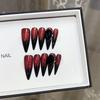 Uñas de fototerapia puramente hechas a mano, uñas de fuego, venta al por mayor de uñas terminadas, parche de uñas ojo de gato, temperamento blanco