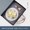 Dehua Flor de Cerâmica Peônia Amassada à Mão Decorações Enfeites Sala de Estar Escritório Mesa de Centro Carro Difusor de Aromaterapia Presente