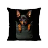 Funda de almohada con estampado de animal popular de Temu transfronteriza Cojín suave personalizado para sofá Funda de almohada decorativa para el hogar y el dormitorio