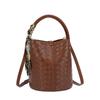 Bolsa de Palha Estilo Retro Casual Tendência Transfronteiriça Cor Sólida Nicho Versátil para Mulheres Bolsa Transversal de Trabalho