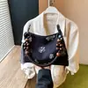 Nova Bolsa Feminina Estilo Chinês 2025 Nova Moda Versátil Casual Bolsa de Ombro Grande Capacidade Elegante para o Trabalho Bolsa de Braço