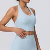 Top de Tirantes Yoga con Escote Profundo en U para Mujer, Copa Semi-Fija, No Necesita Usar Sujetador, Estilo Corto, Adecuado para Pilates y Fitness
