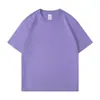 Camisetas de Manga Curta Tamanho Europeu Transfronteiriças com Impressão de Logotipo Personalizado, Algodão Puro, Texto Personalizado de Peça Única, Gola Redonda, Cor Sólida, Roupa de Trabalho, Impressão Gráfica DIY
