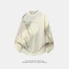 Nueva Sudadera de Primavera y Otoño para Hombre, Camiseta Casual Versátil de Manga Larga, Camiseta Básica de Manga Larga Oversize con Cuello Redondo para Hombre