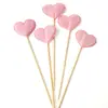 Estrela de cinco pontas Coroa de amor Decoração de bolo Plug-in bandeira flash rosa plug-in festa sobremesa assar fantasia 5 peças