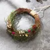 Enfeites de Galhos Secos Feitos à Mão Decoração de Parede de Madeira Natural Pendurados na Parede Enfeites de Corda de Cânhamo Enfeites Pendurados de Flores Secas Naturais