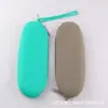 Bolsa de papelaria com zíper de silicone bolsa de papelaria com zíper de desenho animado estojo de lápis novo criativo