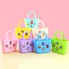 Bolso de Mano Mini de Silicona Multicolor de Contraste Bolsa de Almacenamiento para Teléfono Móvil Bolsa de Playa Billetera Ligera para Monedas Bolsa para Llaves de Niños Venta al por Mayor