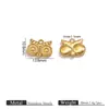 Colgante de Animal Jirafa Pingüino de Acero Inoxidable Transfronterizo Europeo y Americano Chapado en Oro de 18K Accesorios de Joyería Colgante DIY Collar