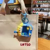 Llavero de Máquina de Garra de Animales Creativo y Divertido Panda de Dibujos Animados Lindos Shiba Inu Juguete de Descompresión Colgante para Bolsa de Estudiante