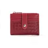 Cartera Tejida de Patrón Estilo Coreano Transfronteriza para Mujer, Tarjetero de Alta Gama con Múltiples Ranuras para Tarjetas, Cartera con Billetera de Monedas con Cremallera para Mujer