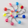 Conjunto combinado de acrílico anel de umbigo haste de aço inoxidável haste macia joias para piercing transfronteiriças da Europa e dos Estados Unidos Amazon