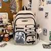 Mochila Coreana Ins Nueva de Aspecto Elegante Estilo Retro Workwear para Estudiantes de Secundaria y Preparatoria Ligera de Viaje Gran Capacidad