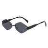 Gafas de Sol Sin Marco de Moda Transfronteriza Elegantes con Forma de Rombo Cortadas al Borde Ins Retro Casual Estilo Callejero Simple Gafas de Protección Solar