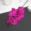 7 pequenas orquídeas Phalaenopsis artificiais para decoração de casamento, arranjos florais, flores decorativas, flores artificiais com toque realista, adereços para fotografia